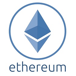 We accept ethereum. Blue ethereum virtual currency.
